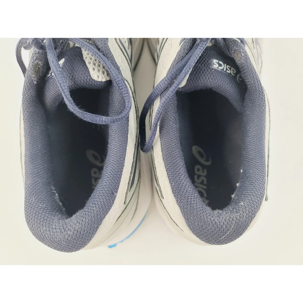 ASICS Mesh Synthetic Leather, Rubber Athletic Shoes Men Size 12.5 Gray Navy Blue